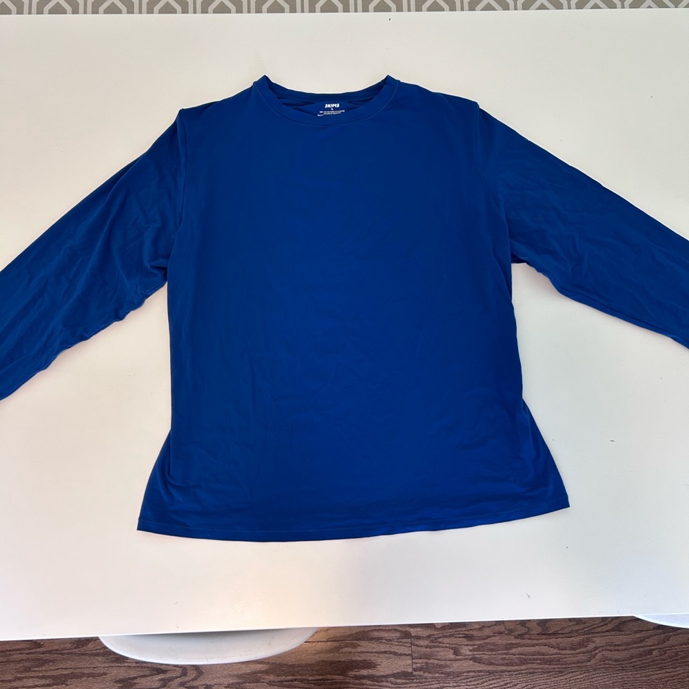 SKIMS Blue Long Sleeve Shirt